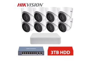 Hikvision IP 8 kamerový set 2MPx dome 3TB
